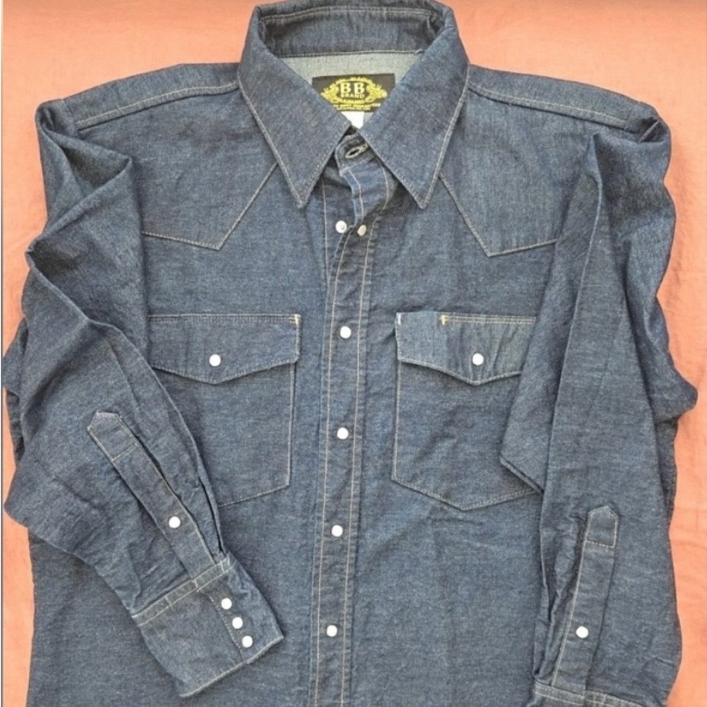 BB Pearl Snap Denim Shirt